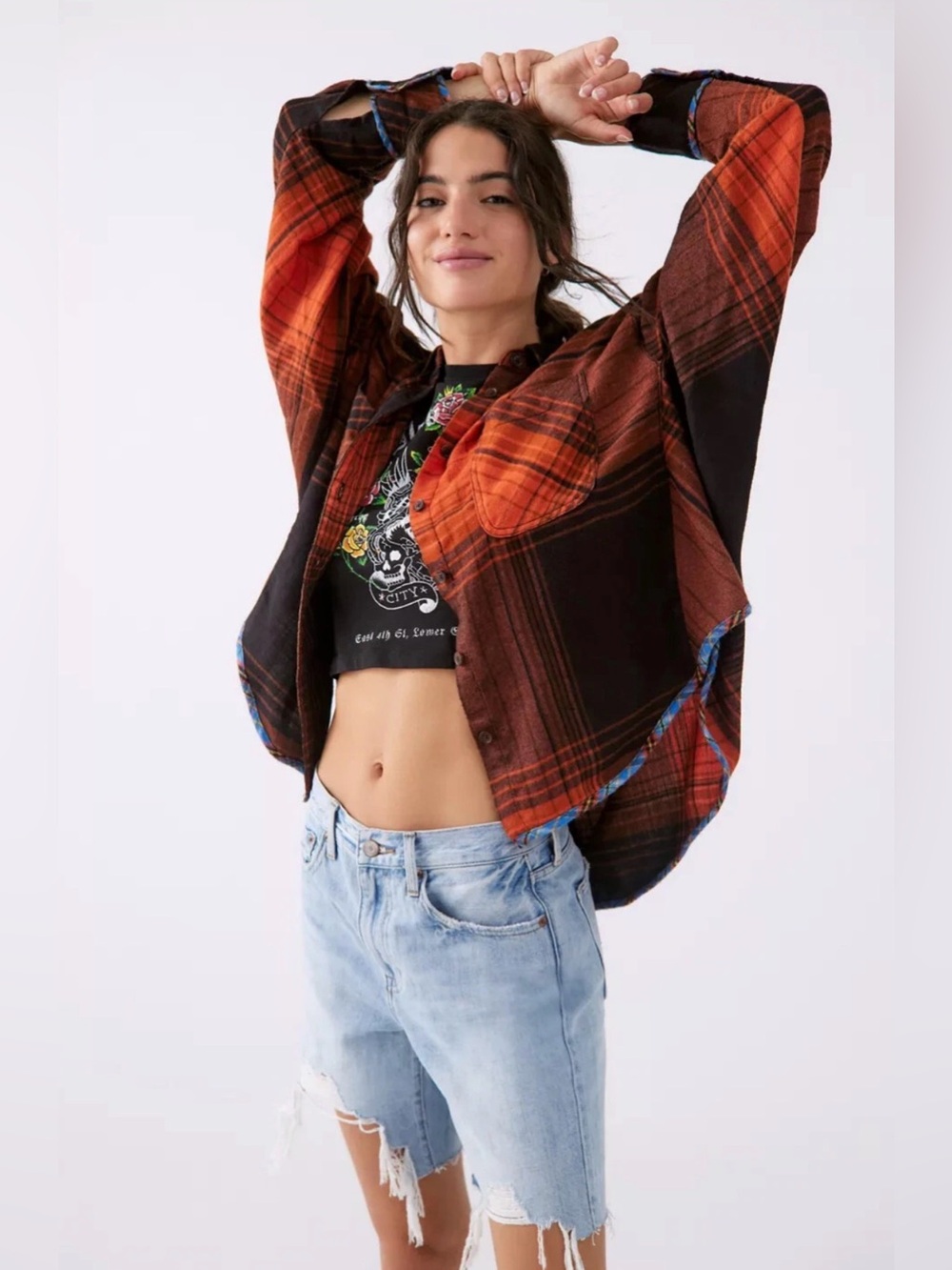 NWT Urban Outfitters BDG Karl Slouchy Flannel Button-Down Shirt size S